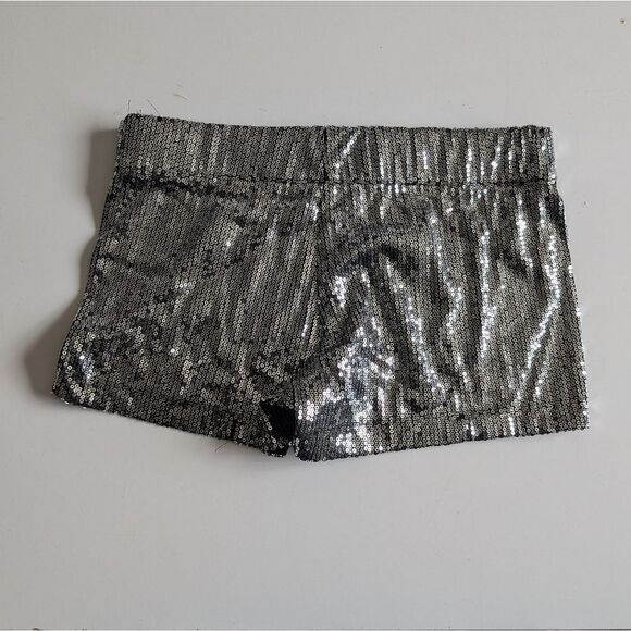 Sans Souci Silver sequined Mini short Small - Picture 3 of 3